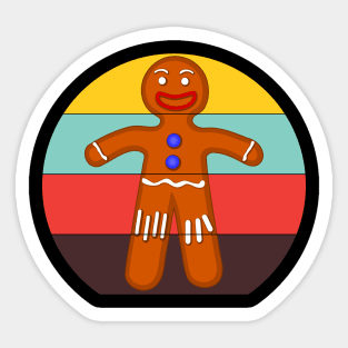 Gingerbread Retro Vintage Sweet Cookie Foodie Design Sticker